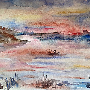 Утро. Озеро. Тишь.